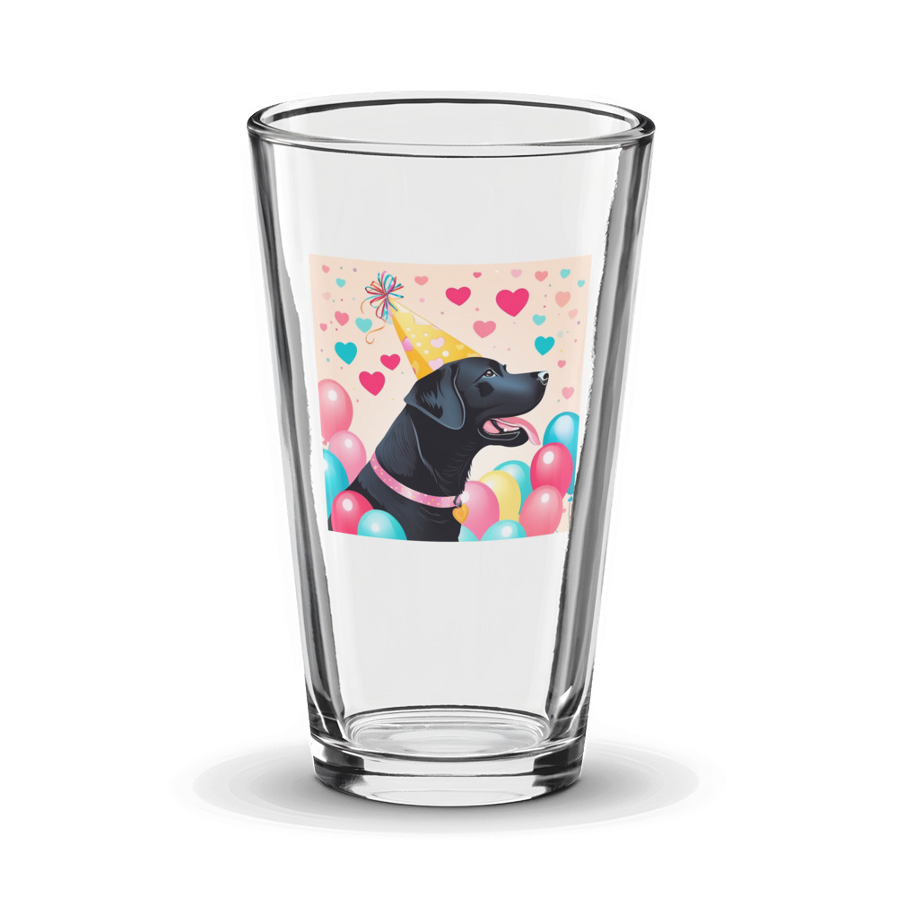 PugMug Custom Black Labrador Retriever Glass Tumbler