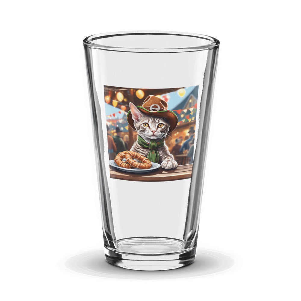 PugMug Custom Tabby Devon Rex Cat Glass Tumbler