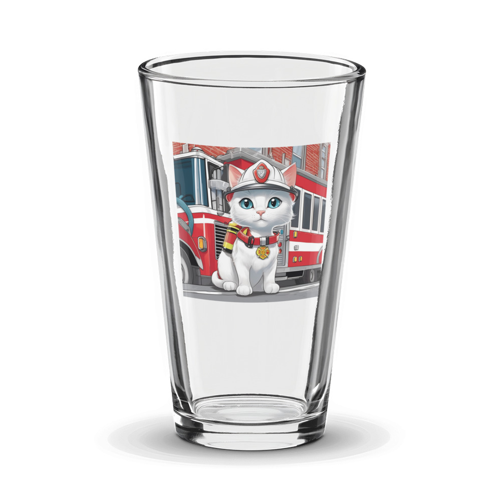 PugMug Custom White Companion Cat Glass Tumbler
