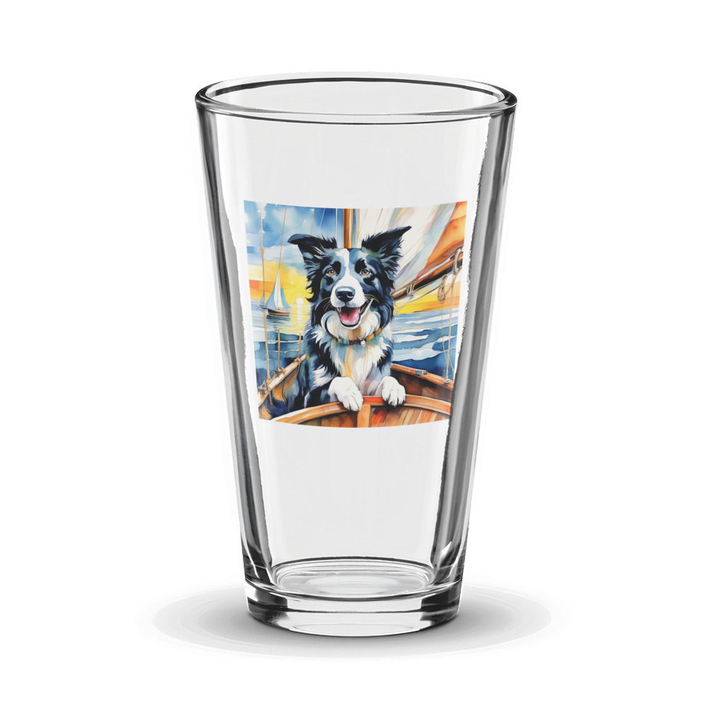 PugMug Custom Border Collie Glass Tumbler