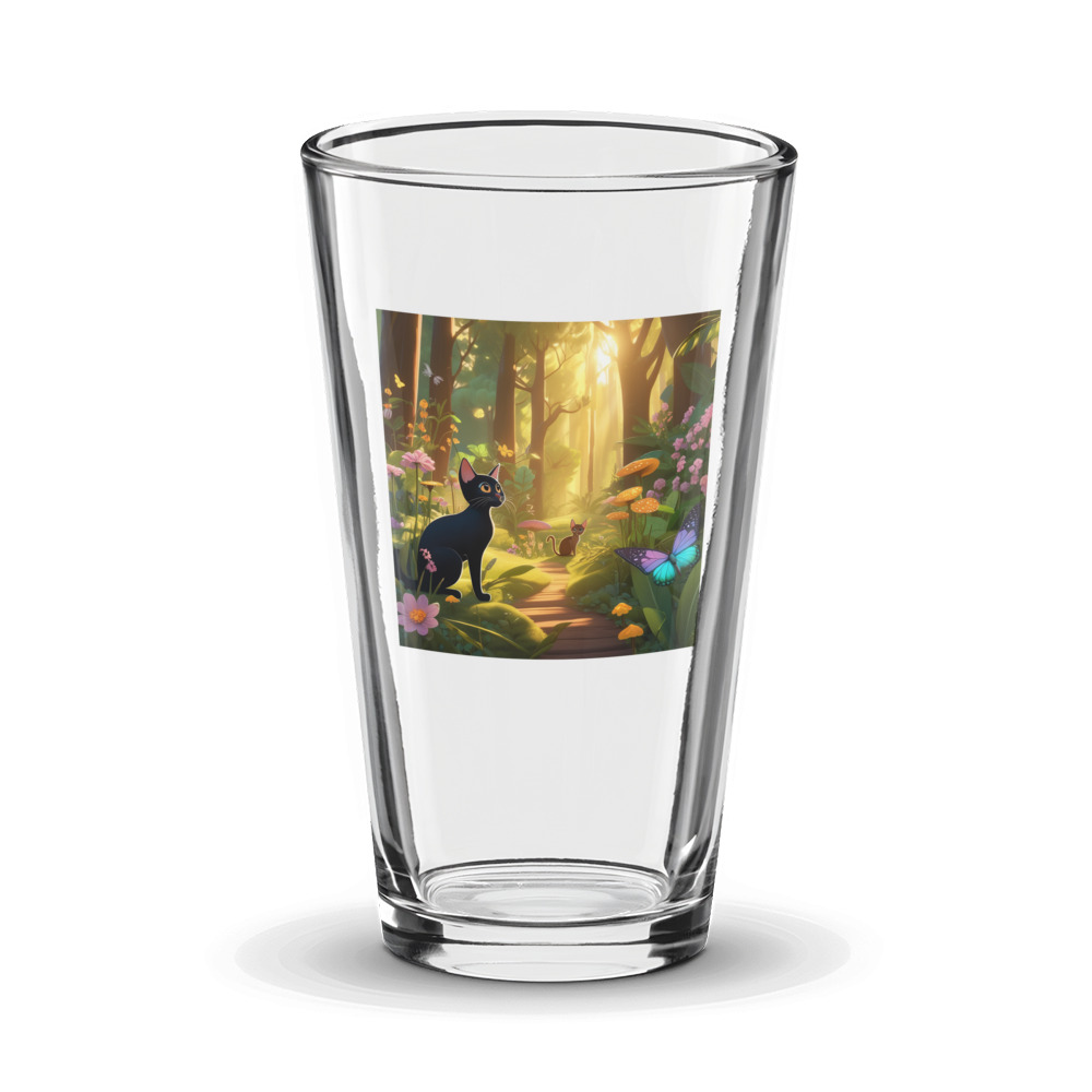 PugMug Custom Black Abyssinian Cat Glass Tumbler