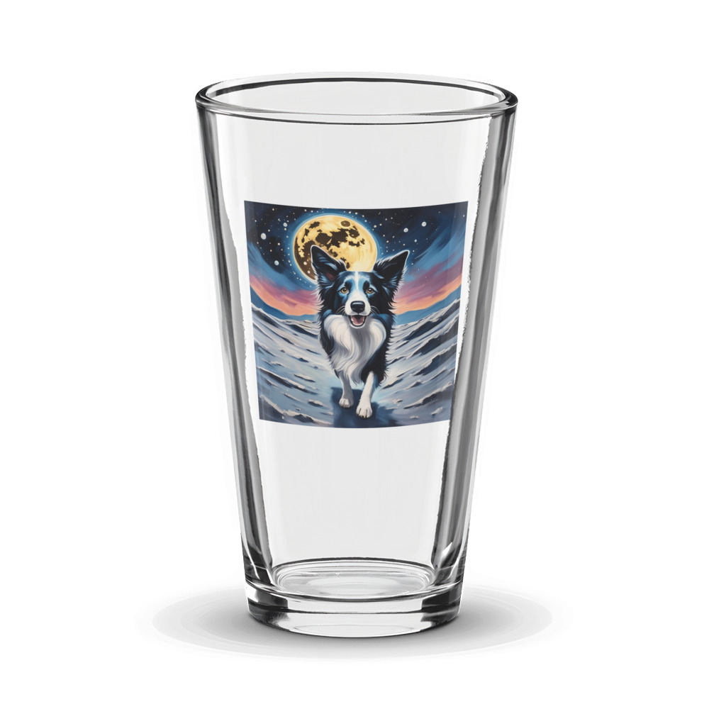 PugMug Custom Border Collie Glass Tumbler