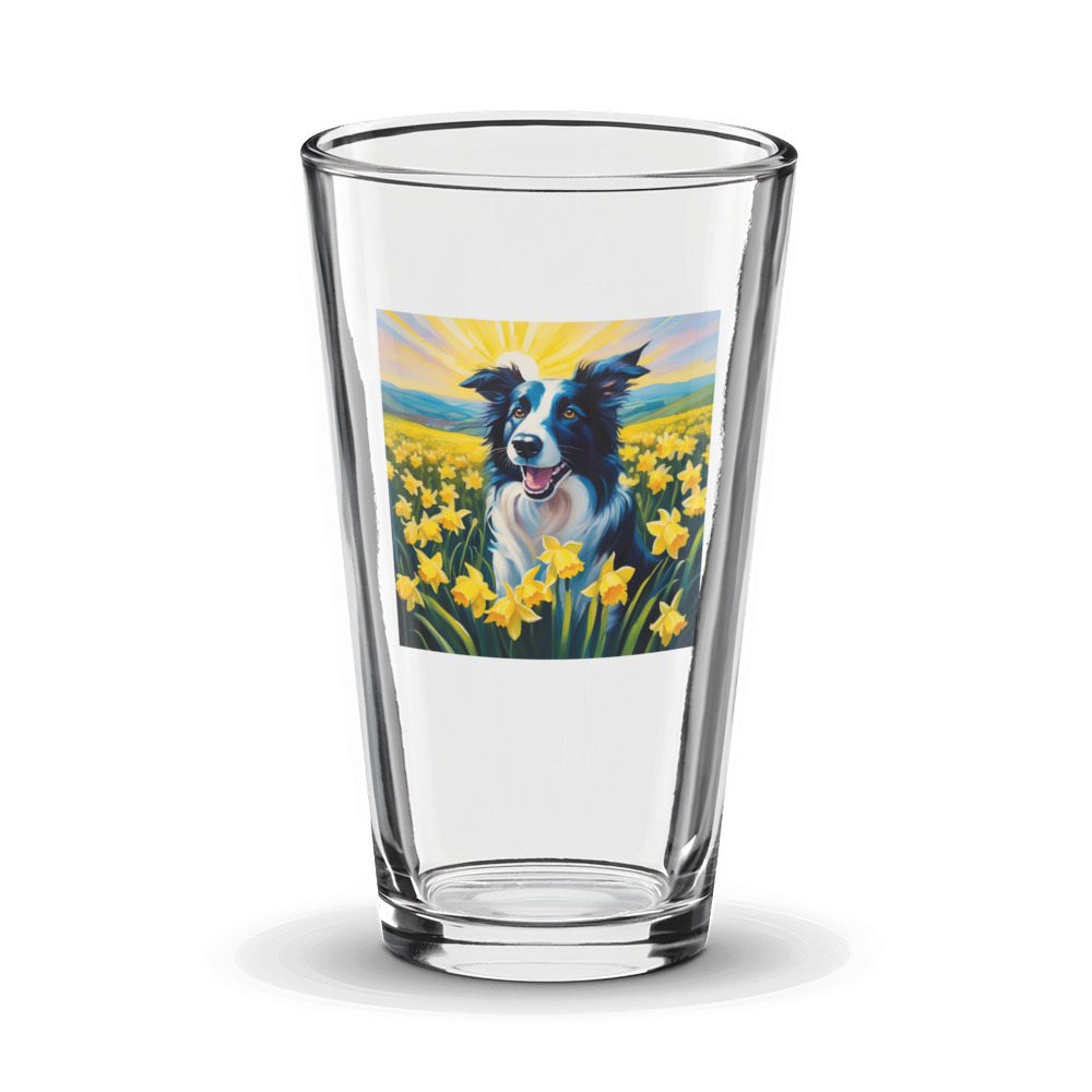 PugMug Custom Border Collie Glass Tumbler