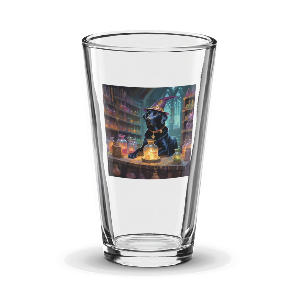 PugMug Custom Black Labrador Retriever Glass Tumbler