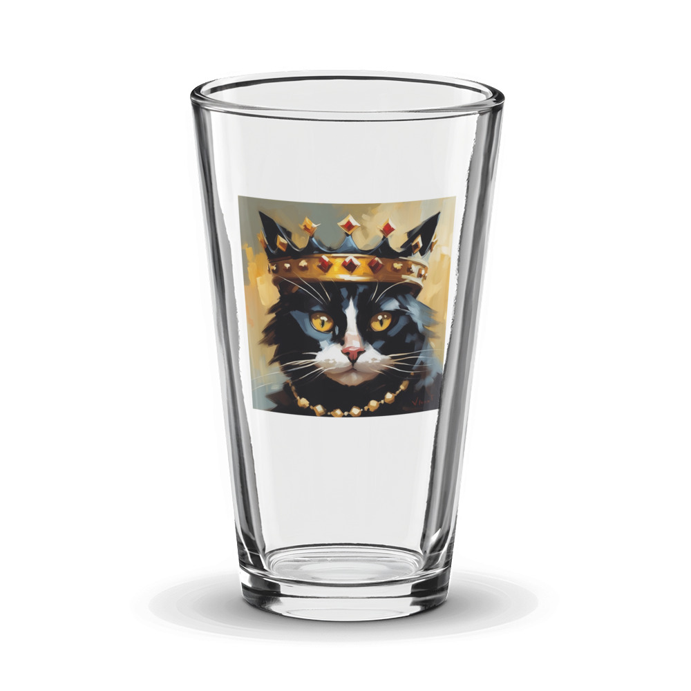 PugMug Custom Black Companion Cat Glass Tumbler