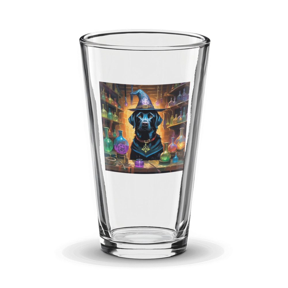 PugMug Custom Black Labrador Retriever Glass Tumbler