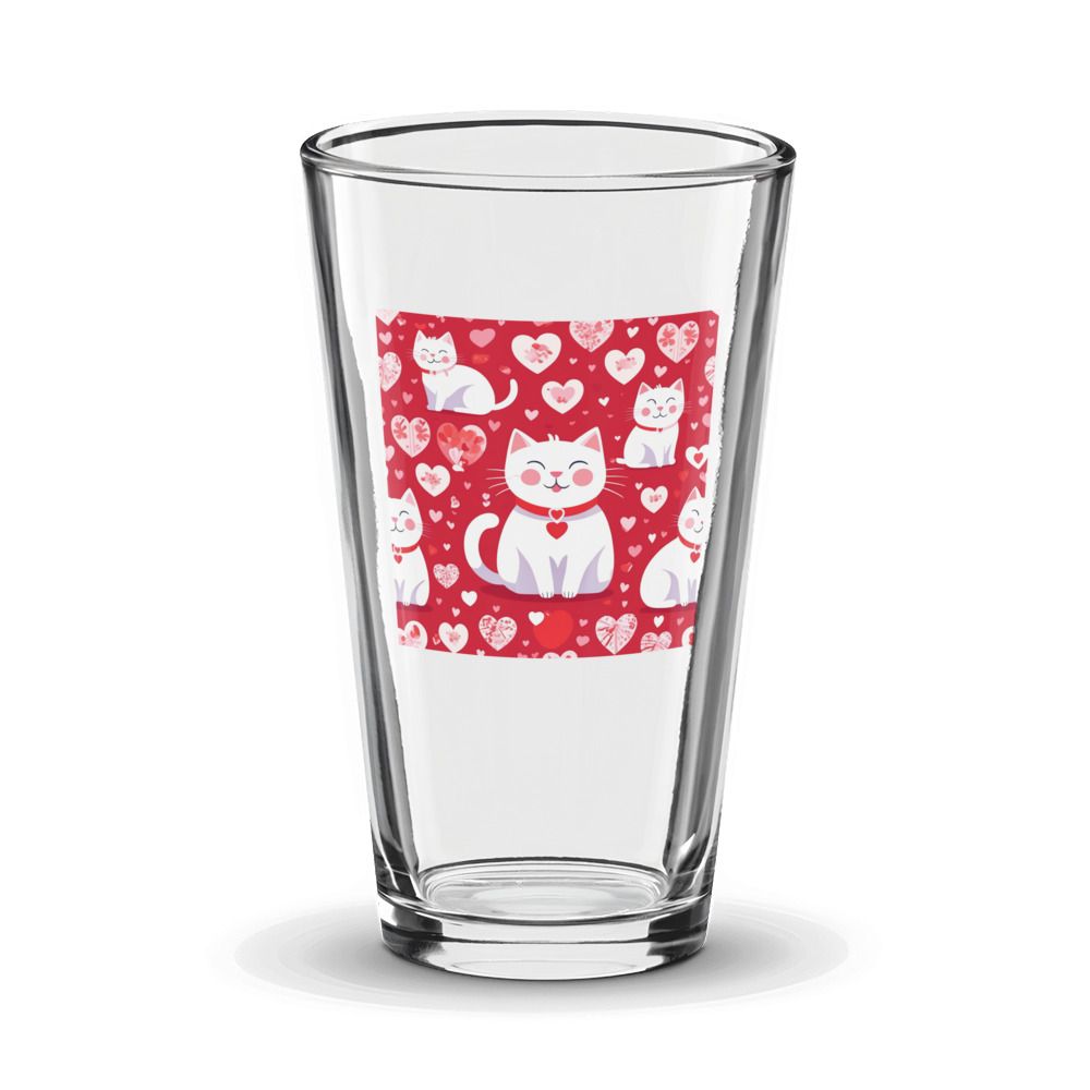 PugMug Custom White Companion Cat Glass Tumbler