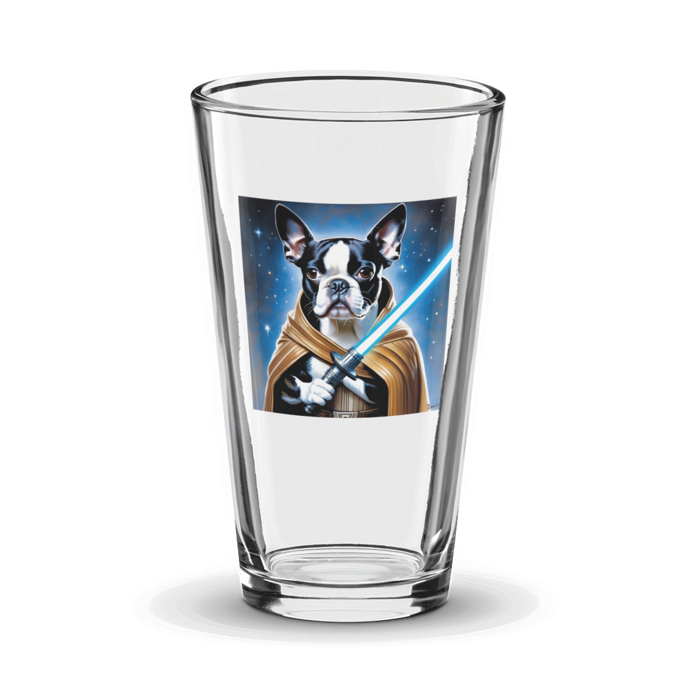 PugMug Custom Boston Terrier Glass Tumbler
