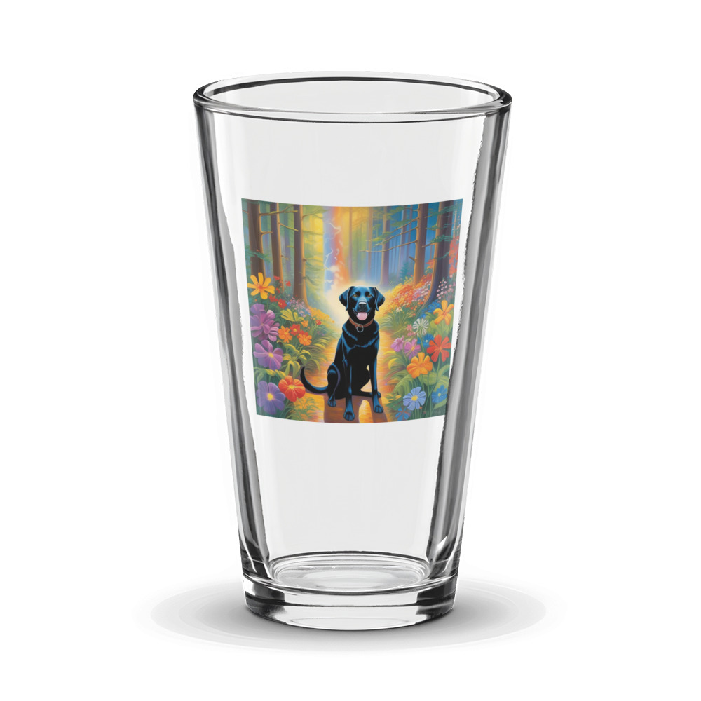 PugMug Custom Black Labrador Retriever Glass Tumbler