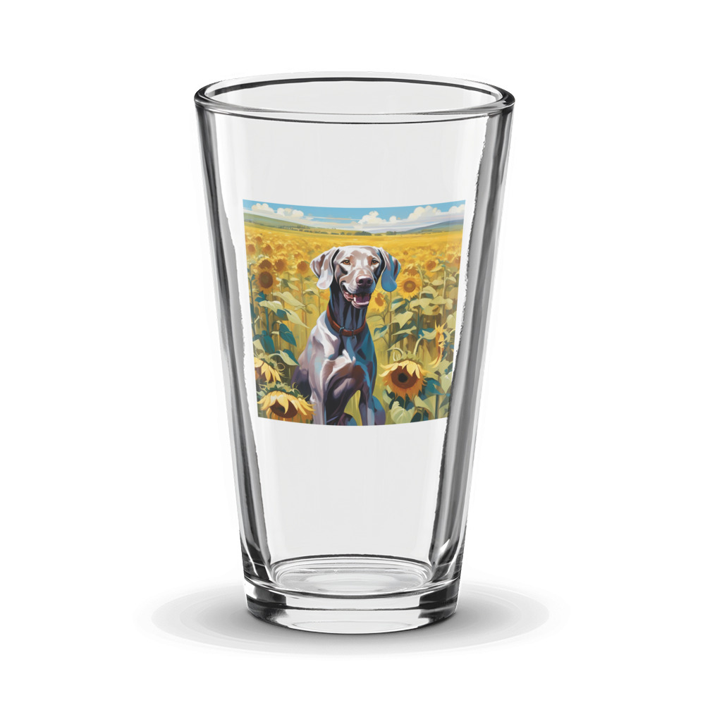 PugMug Custom Weimaraner Glass Tumbler