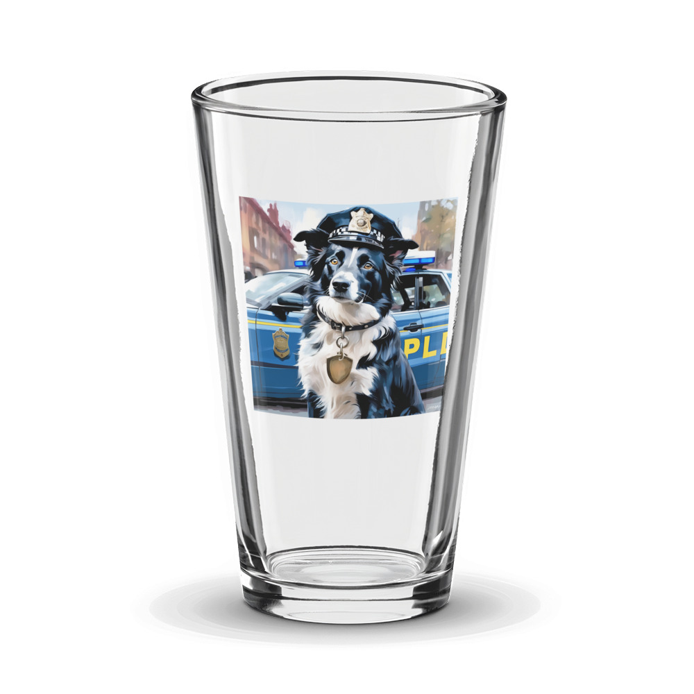 PugMug Custom Border Collie Glass Tumbler