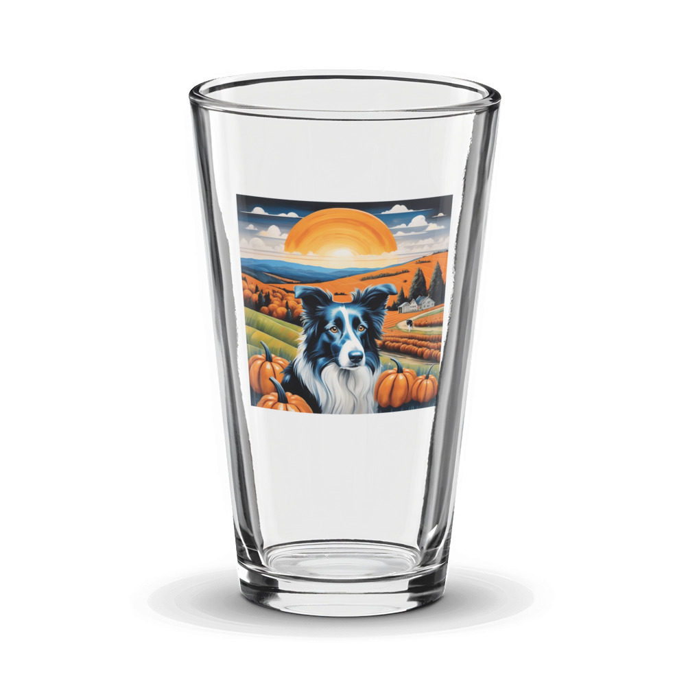PugMug Custom Border Collie Glass Tumbler