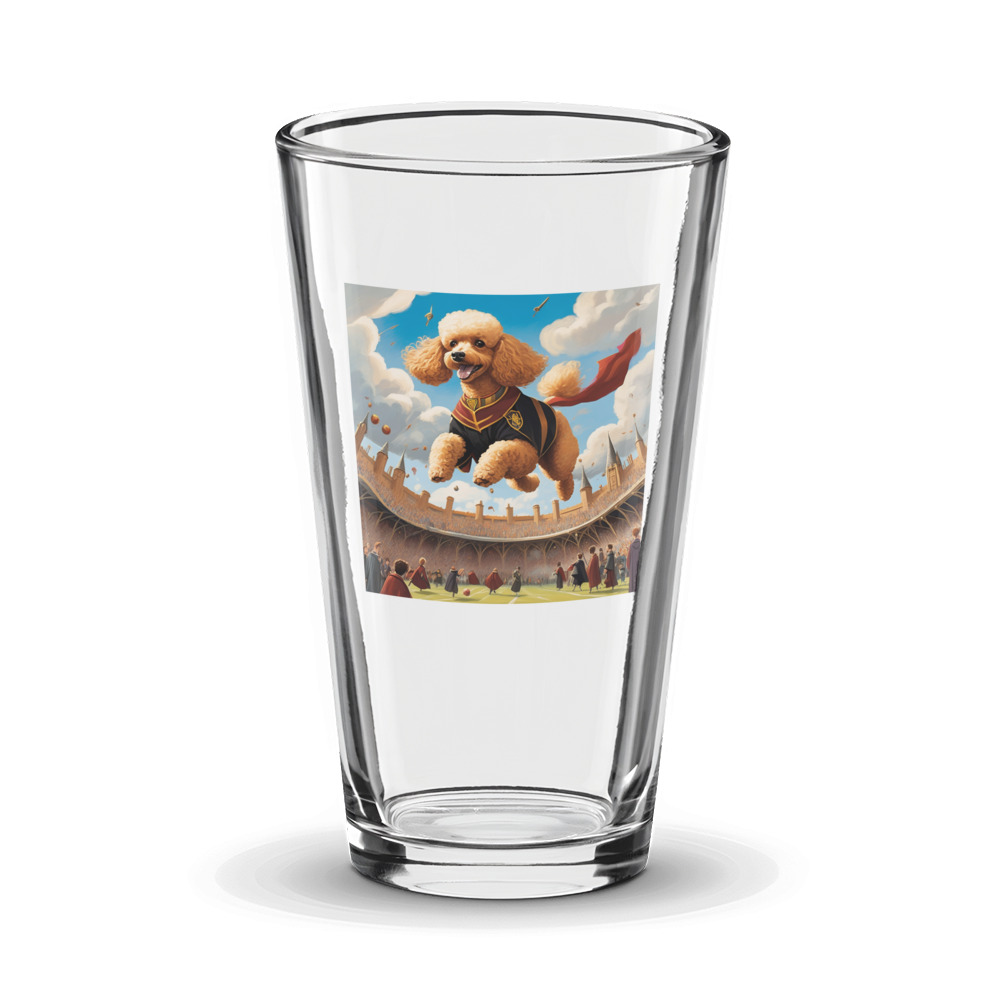 PugMug Custom Tan Poodle Glass Tumbler