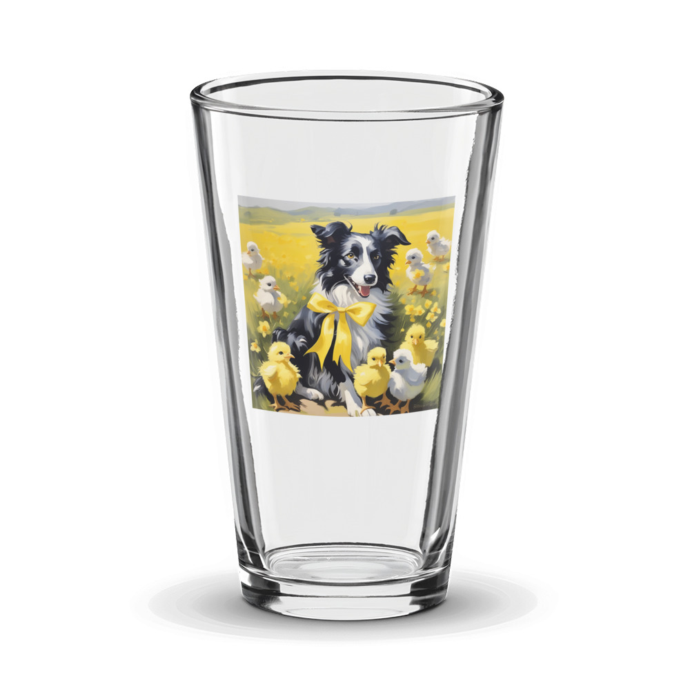PugMug Custom Border Collie Glass Tumbler