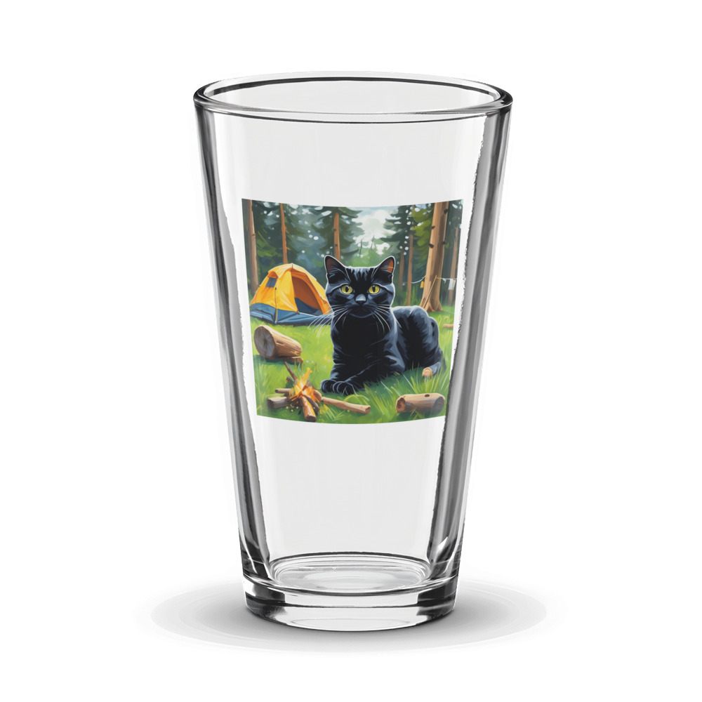 PugMug Custom Black Scottish Fold Cat Glass Tumbler