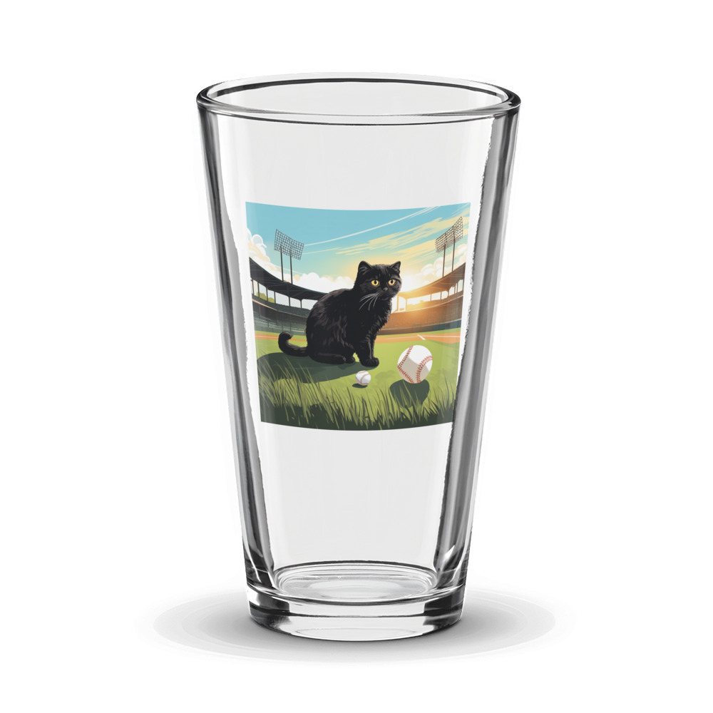 PugMug Custom Black Scottish Fold Cat Glass Tumbler