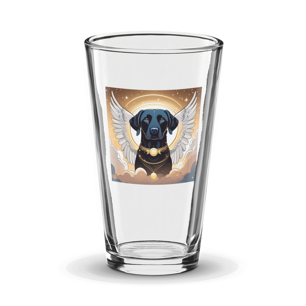 PugMug Custom Black Labrador Retriever Glass Tumbler