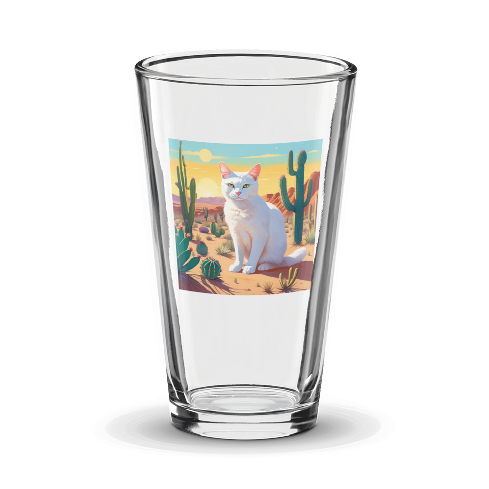PugMug Custom White Companion Cat Glass Tumbler