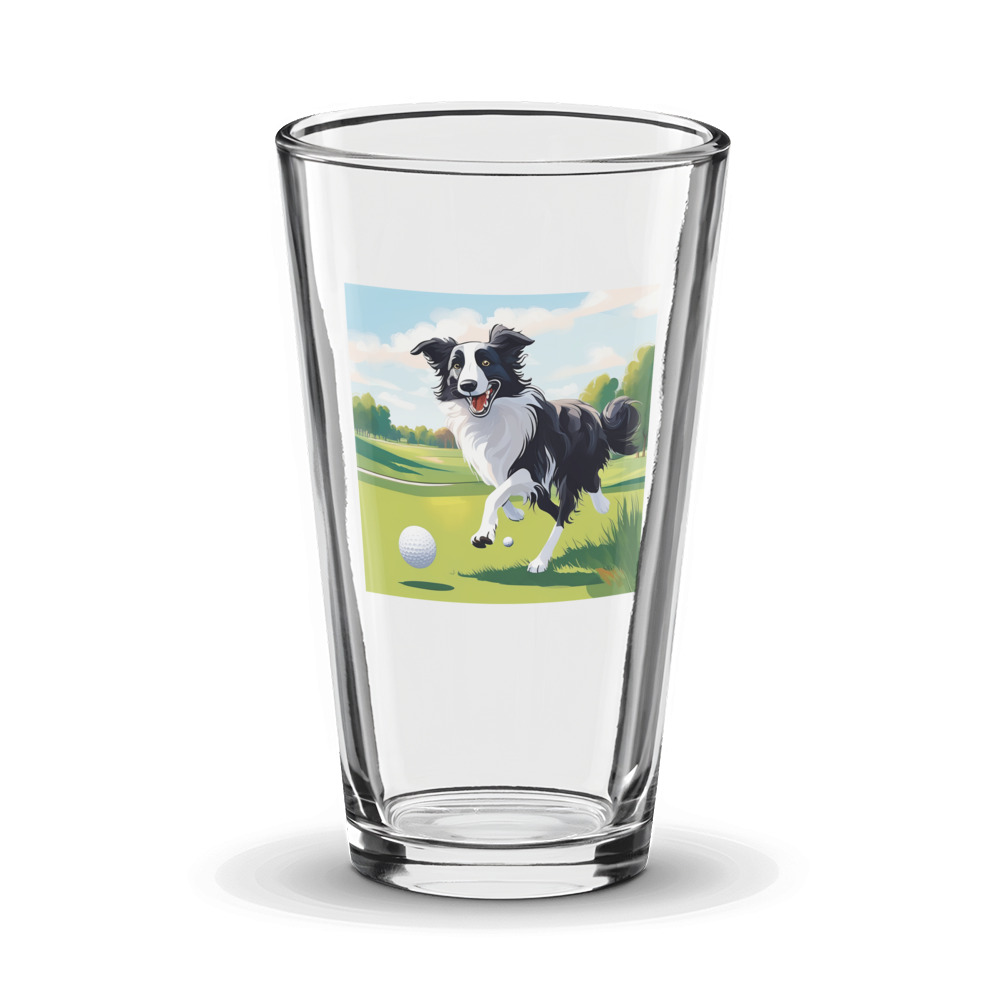 PugMug Custom Border Collie Glass Tumbler