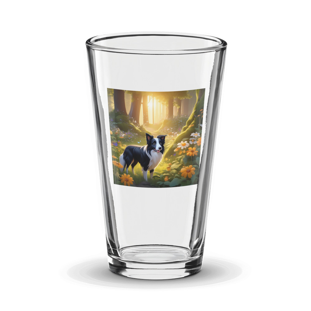 PugMug Custom Border Collie Glass Tumbler