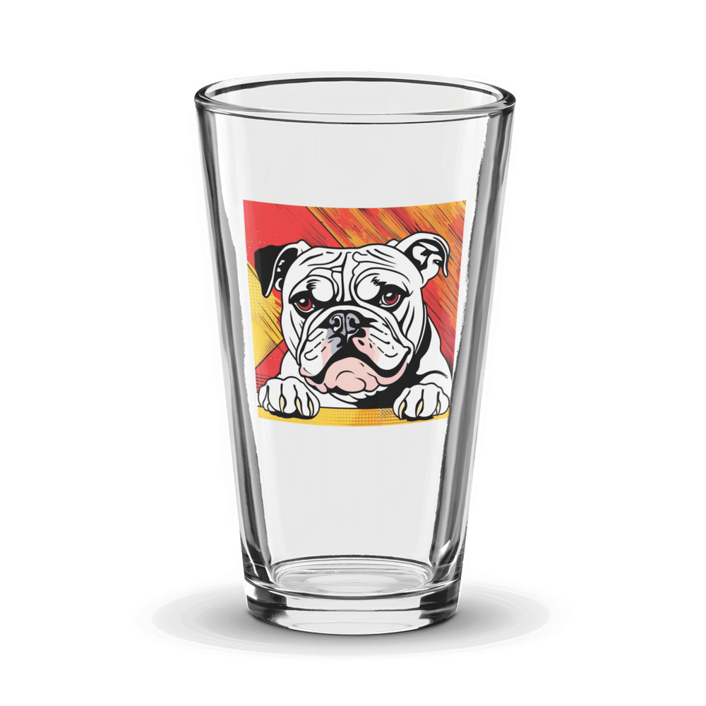 PugMug Custom Bulldog Glass Tumbler