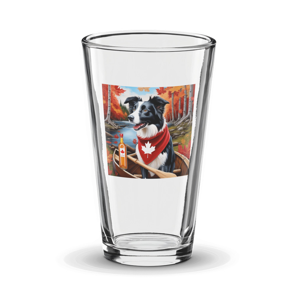 PugMug Custom Border Collie Glass Tumbler