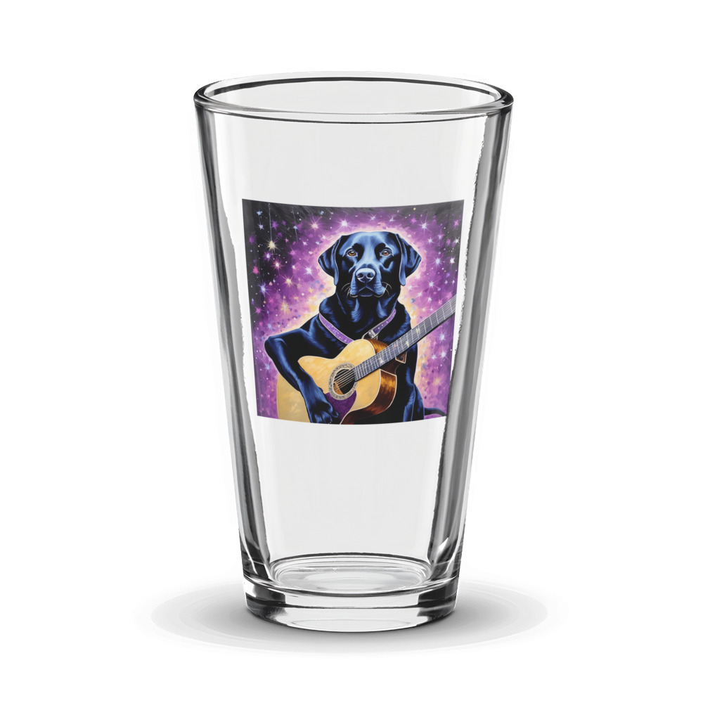 PugMug Custom Black Labrador Retriever Glass Tumbler