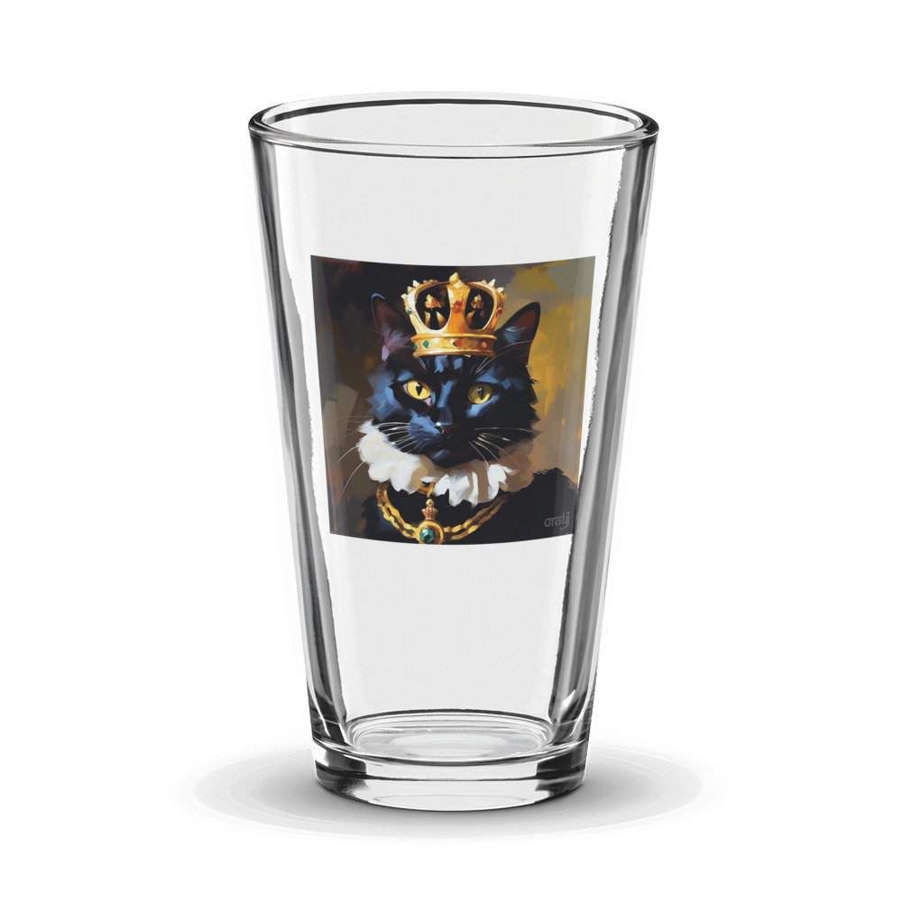 PugMug Custom Black Companion Cat Glass Tumbler