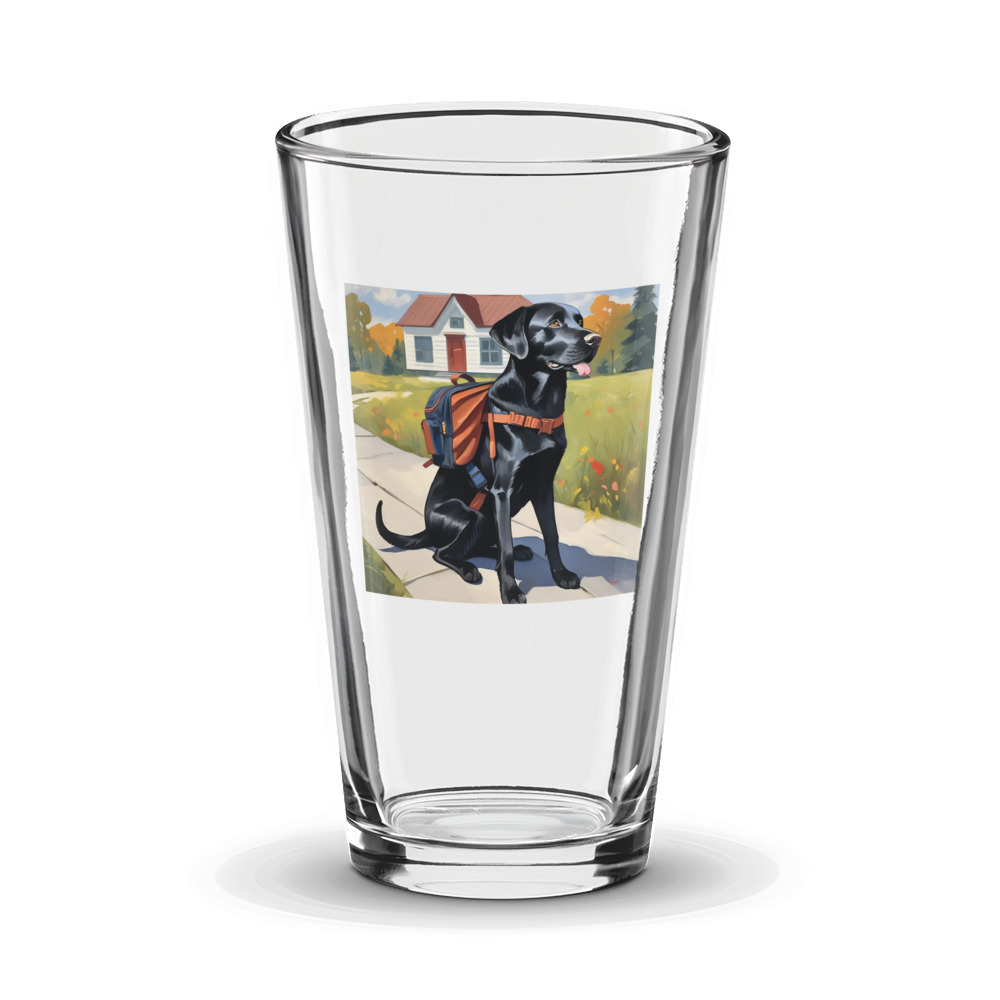 PugMug Custom Black Labrador Retriever Glass Tumbler