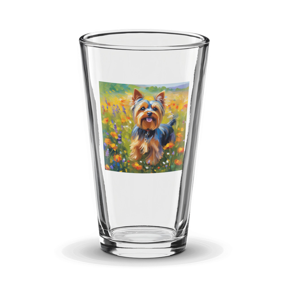 PugMug Custom Yorkshire Terrier Glass Tumbler