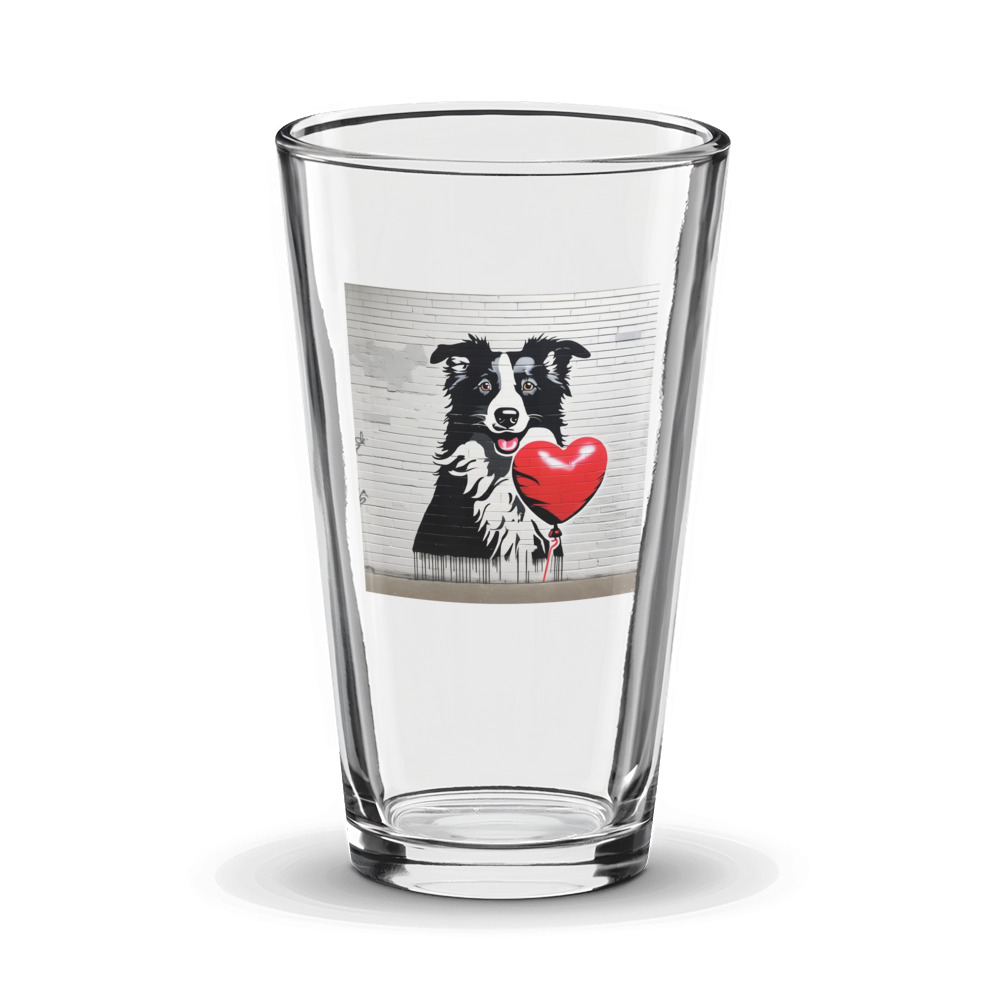 PugMug Custom Border Collie Glass Tumbler