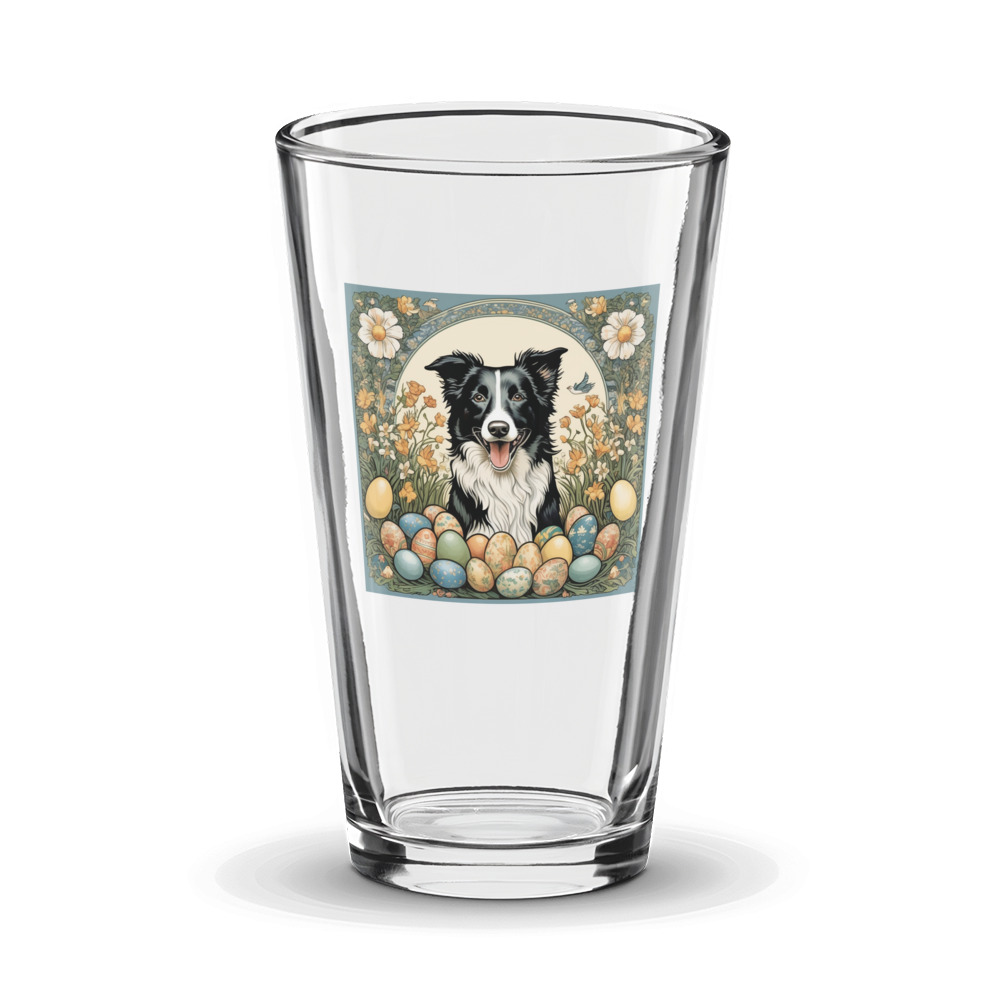 PugMug Custom Border Collie Glass Tumbler
