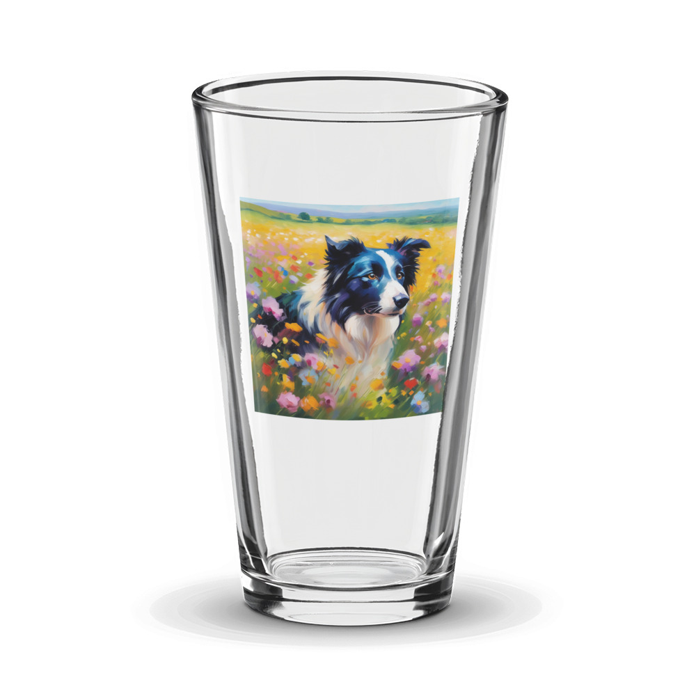 PugMug Custom Border Collie Glass Tumbler
