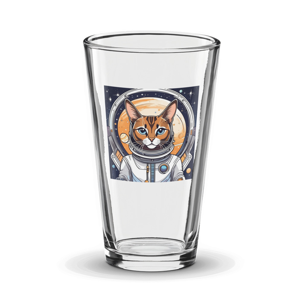 PugMug Custom Tabby Abyssinian Cat Glass Tumbler