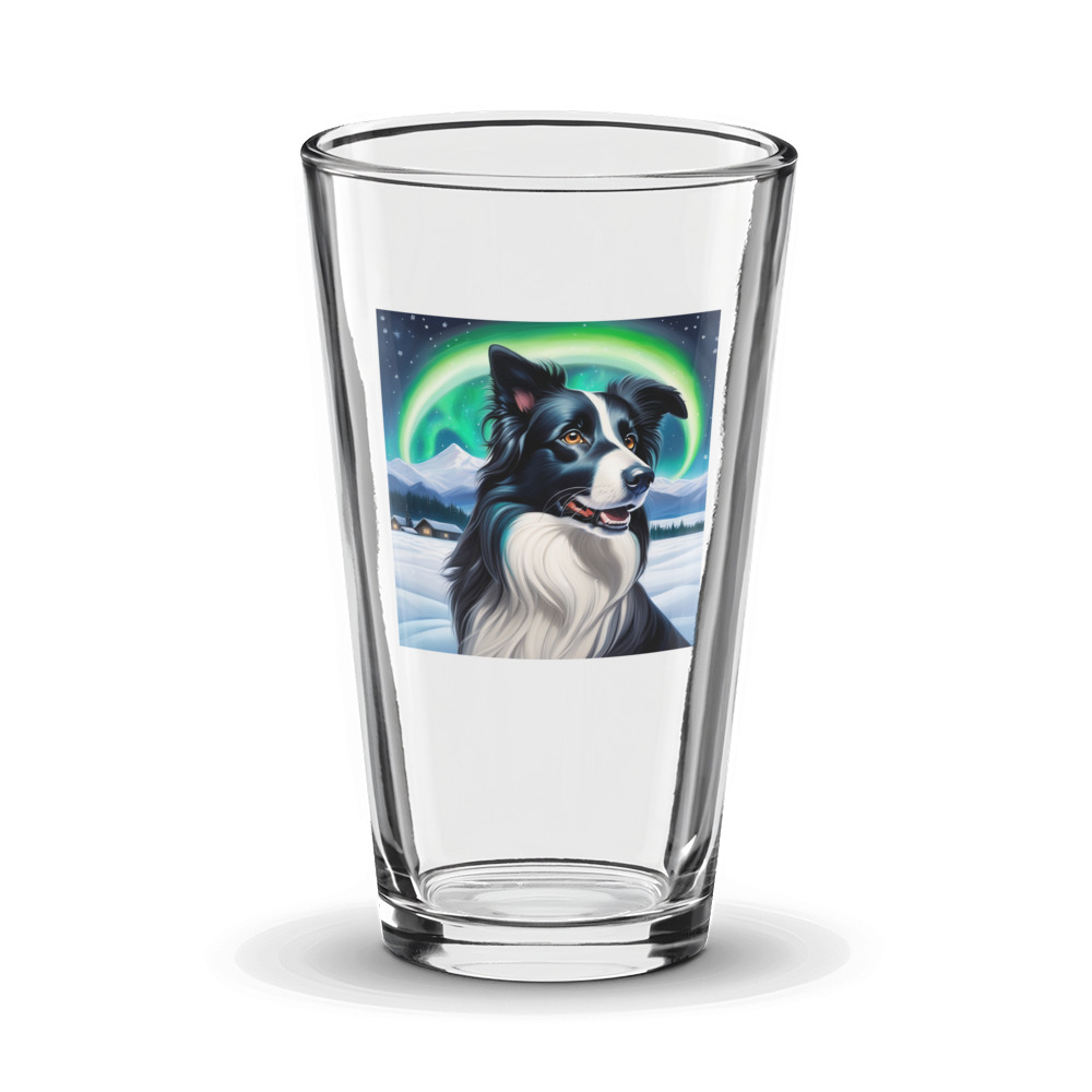 PugMug Custom Border Collie Glass Tumbler