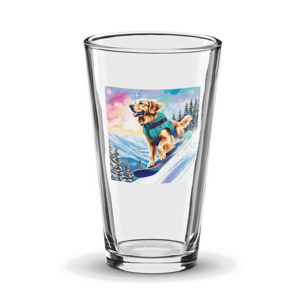 PugMug Custom Golden Retriever Glass Tumbler