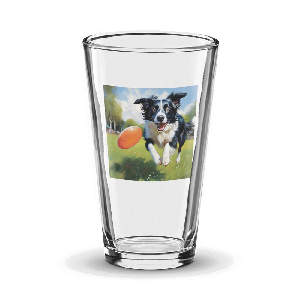 PugMug Custom Border Collie Glass Tumbler