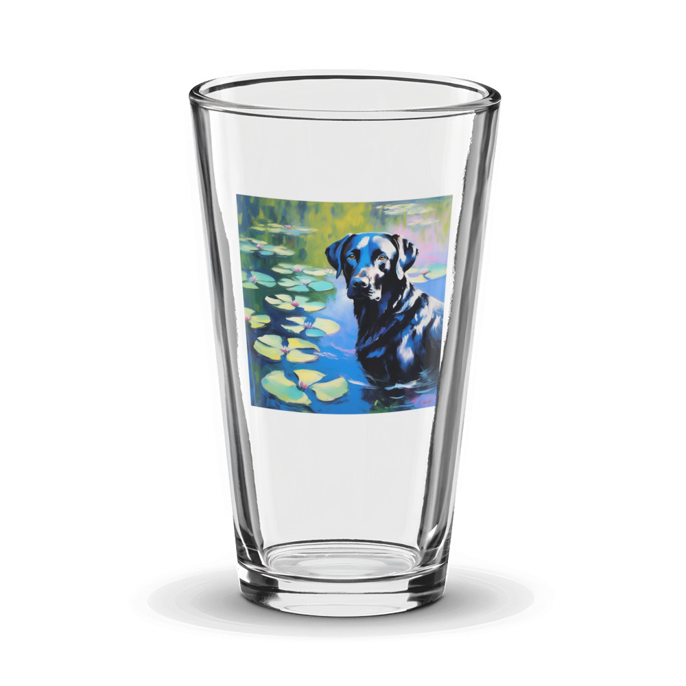 PugMug Custom Black Labrador Retriever Glass Tumbler