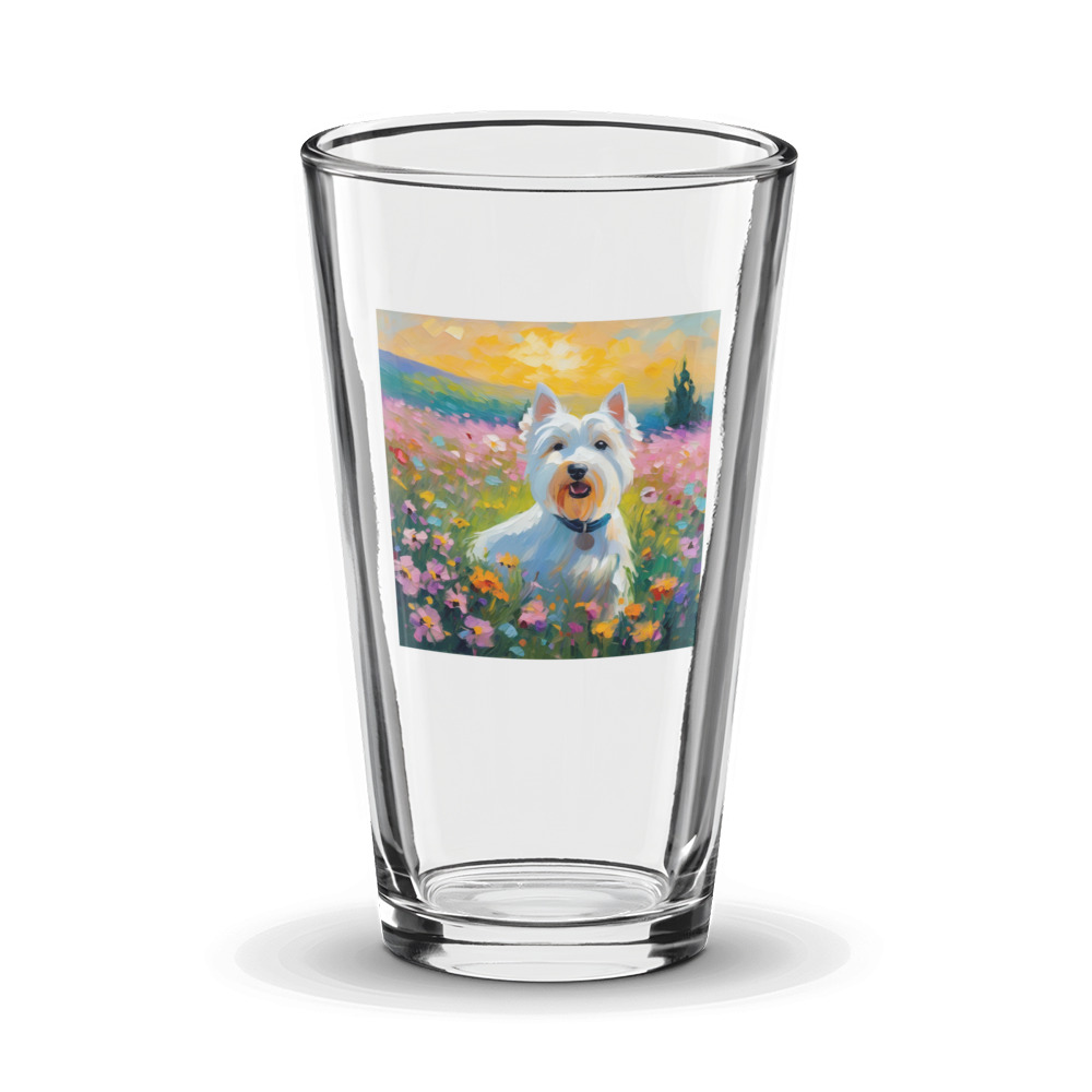 PugMug Custom West Highland White Terrier Glass Tumbler