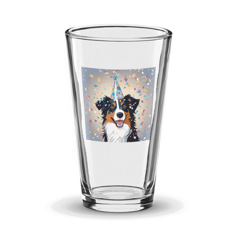 PugMug Custom Australian Shepherd Dog Glass Tumbler
