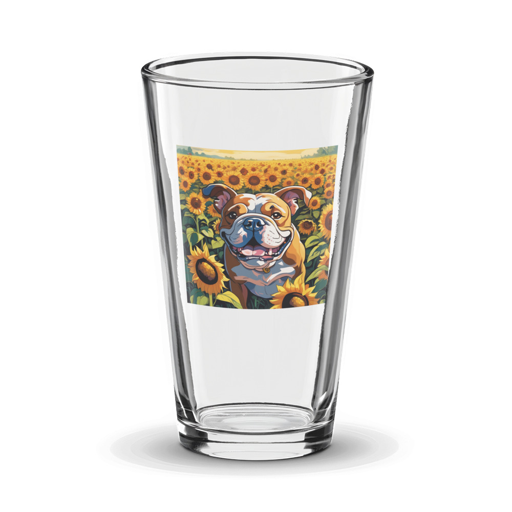 PugMug Custom Bulldog Glass Tumbler