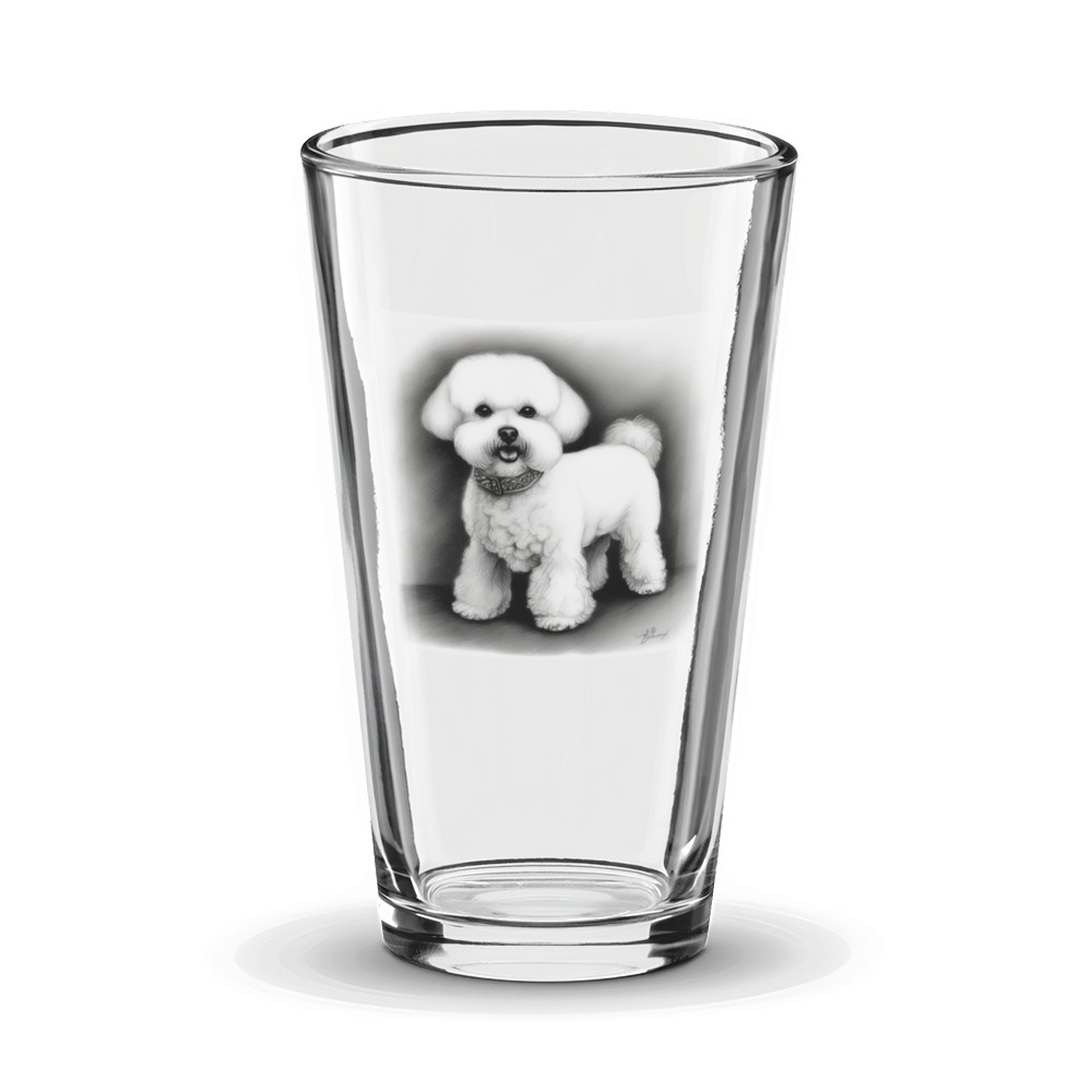 PugMug Custom Bichons Frise Glass Tumbler