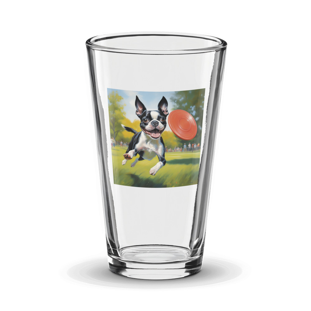 PugMug Custom Boston Terrier Glass Tumbler
