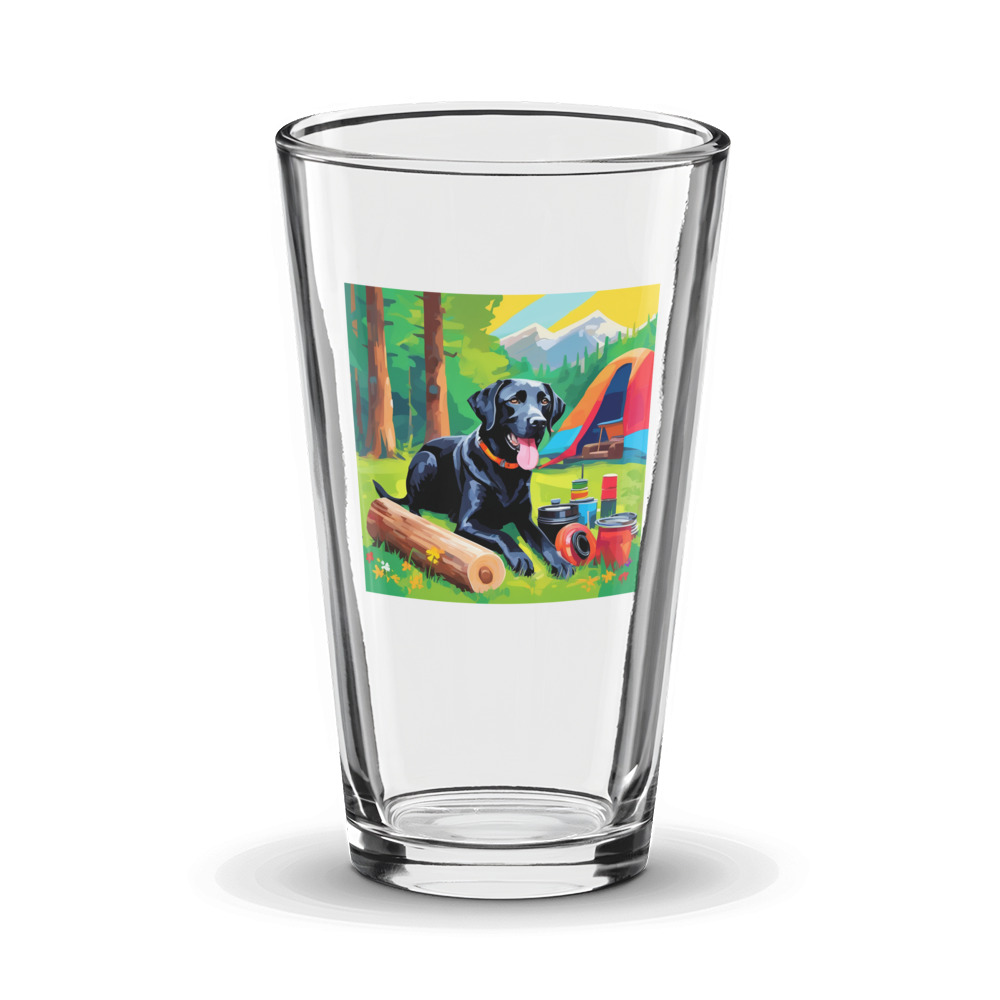 PugMug Custom Black Labrador Retriever Glass Tumbler