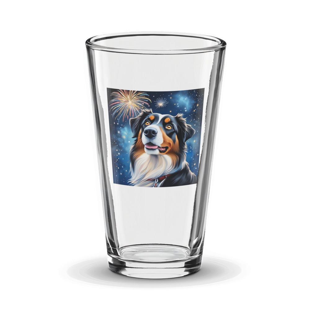 PugMug Custom Miniature American Shepherd Glass Tumbler
