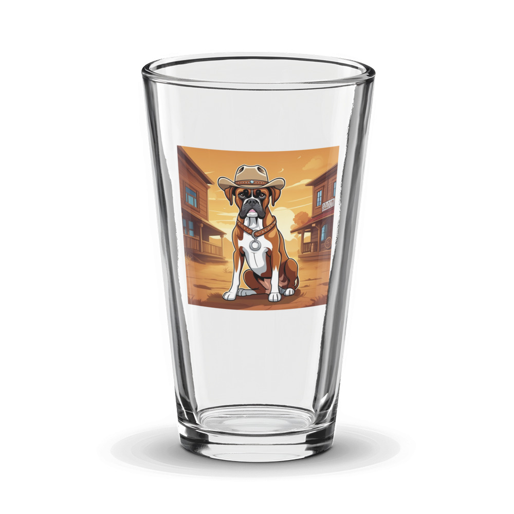 PugMug Custom Boxer Dog Glass Tumbler