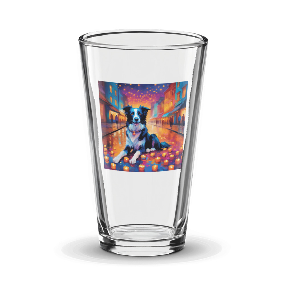 PugMug Custom Border Collie Glass Tumbler