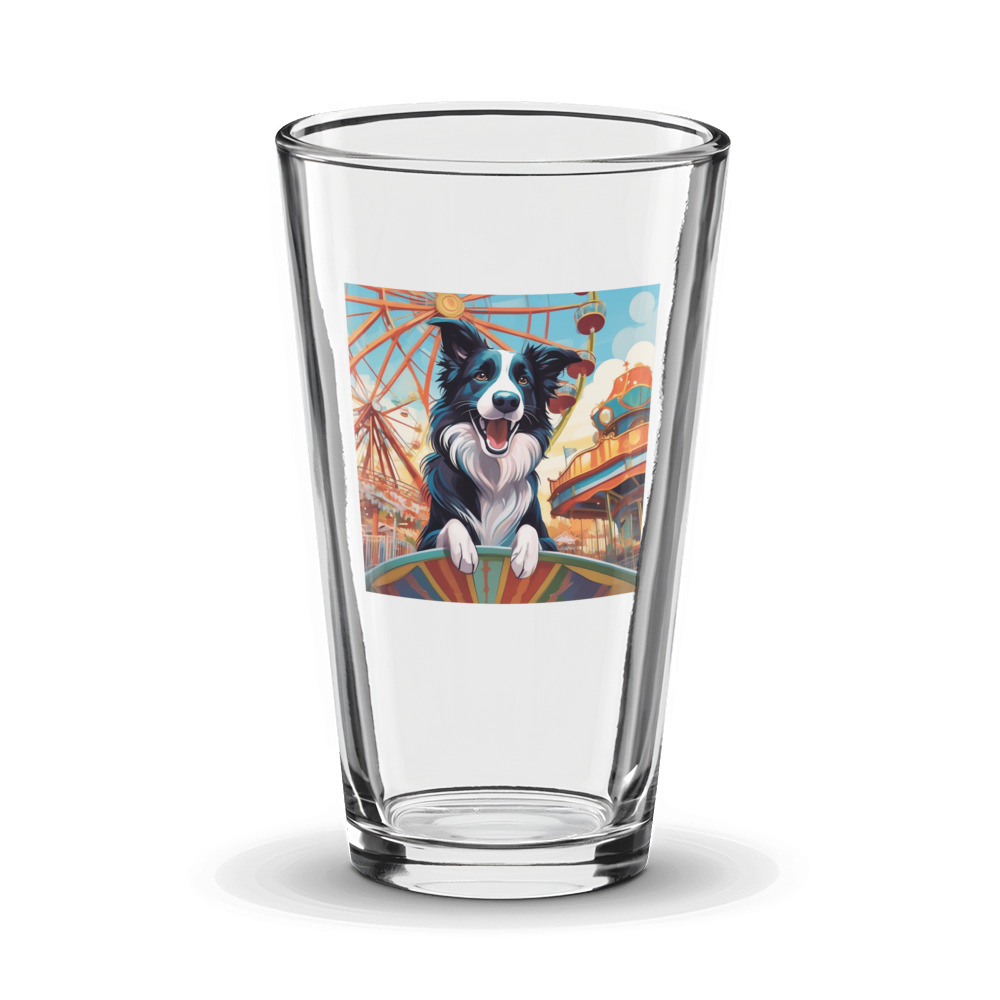 PugMug Custom Border Collie Glass Tumbler