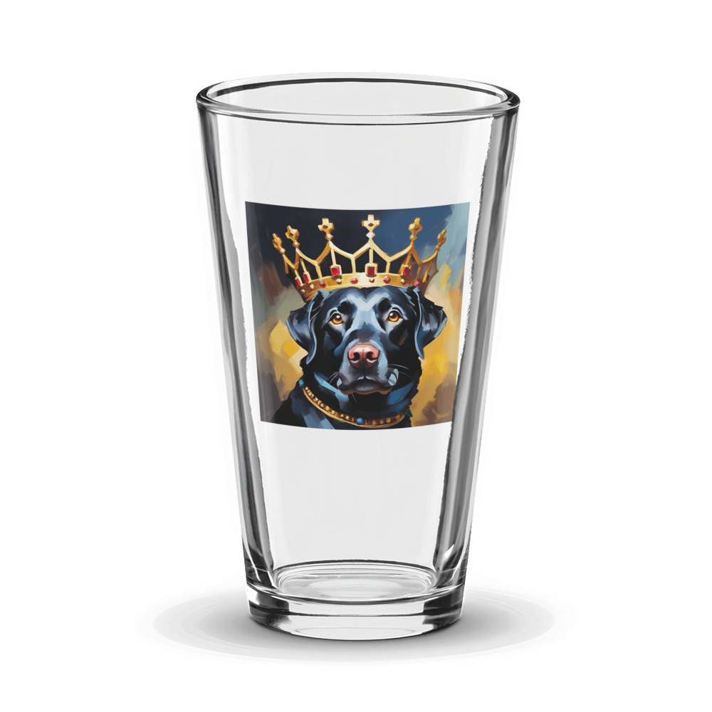 PugMug Custom Black Labrador Retriever Glass Tumbler