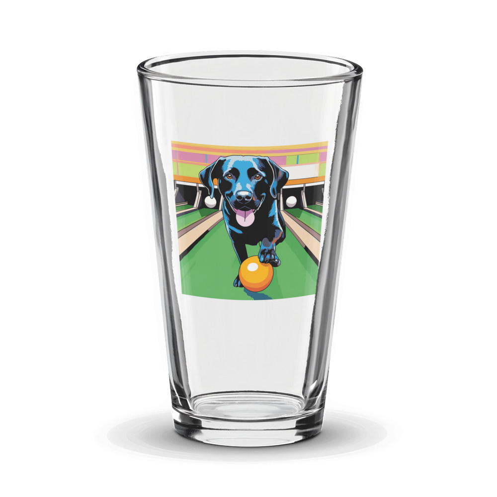 PugMug Custom Black Labrador Retriever Glass Tumbler